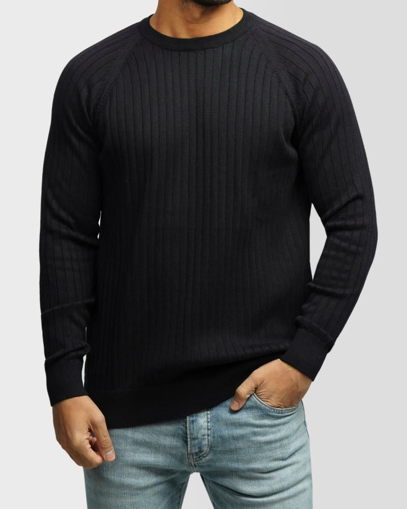 خرید و قیمت پلیور یقه گرد مردانه سرمه ای 84458157