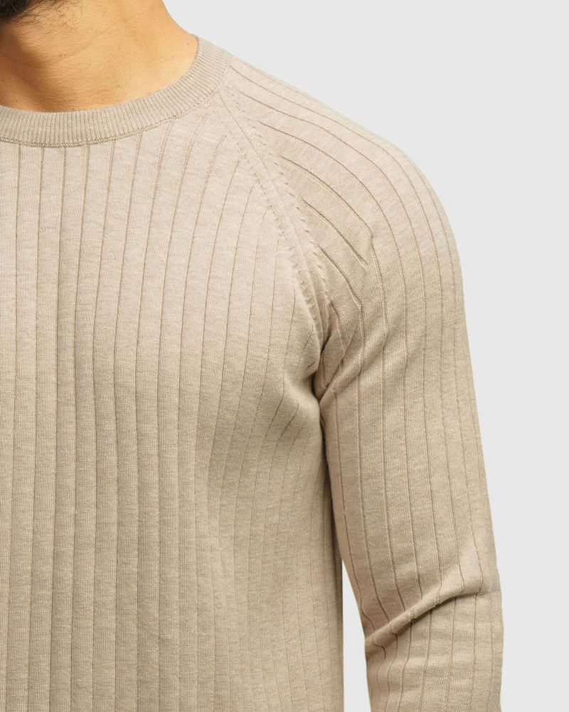 خرید و قیمت پلیور یقه گرد مردانه کرم 84458157