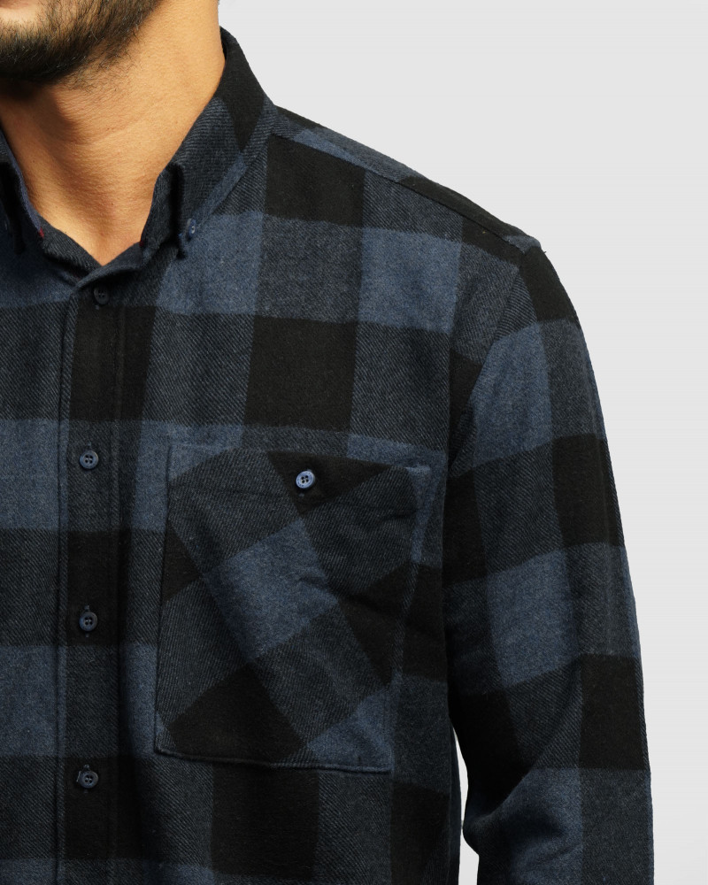 پیراهن ضخیم مردانه سرمه ای 24452330