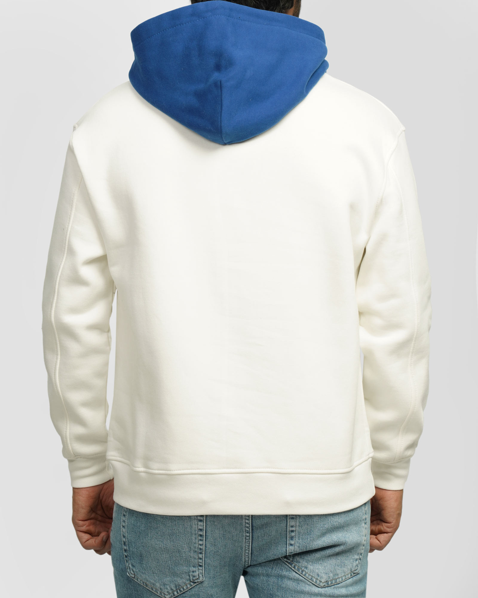 هودی کلاه دار طرح دار سفید 24371259