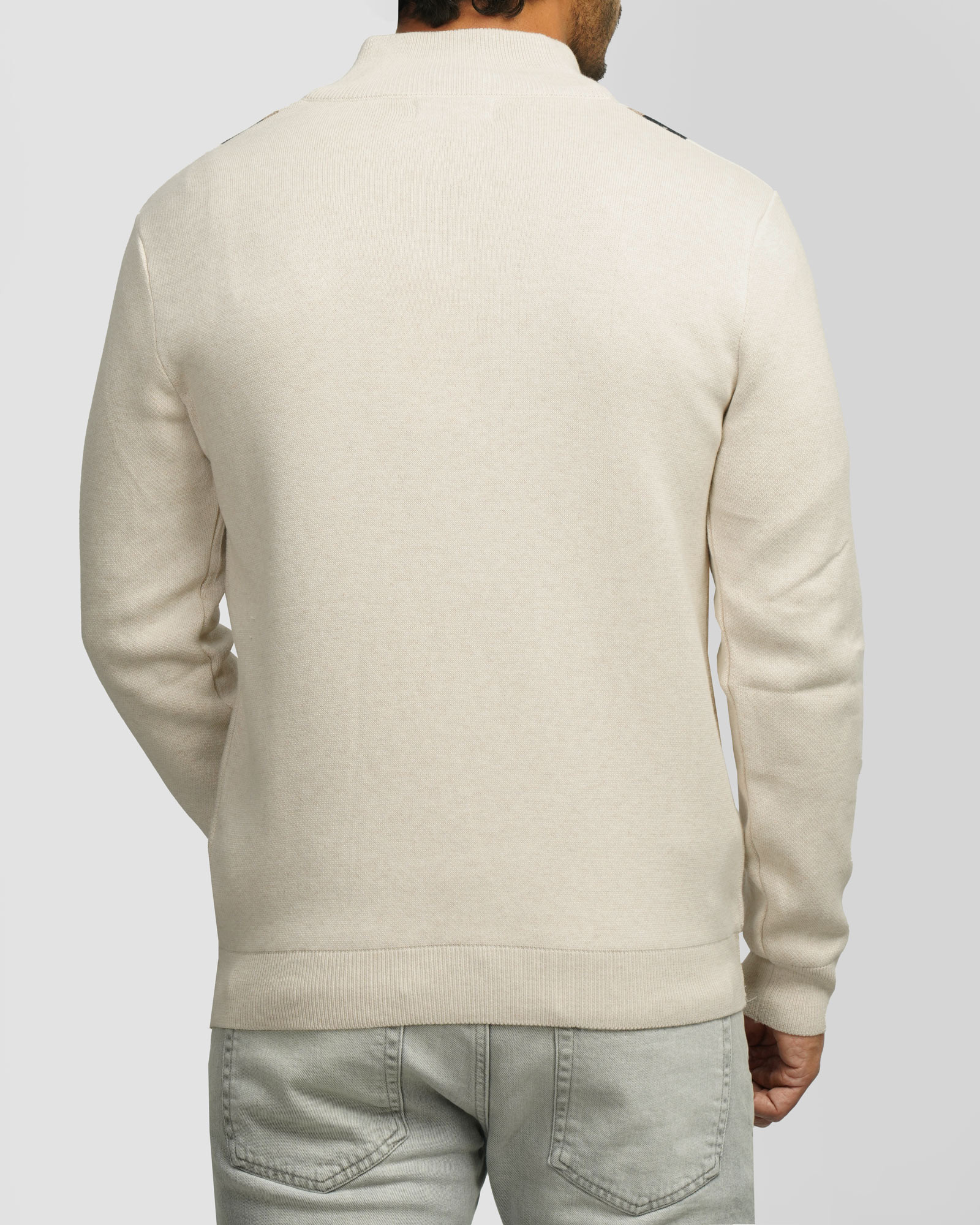 سویشرت بافت مردانه کرم 84476132