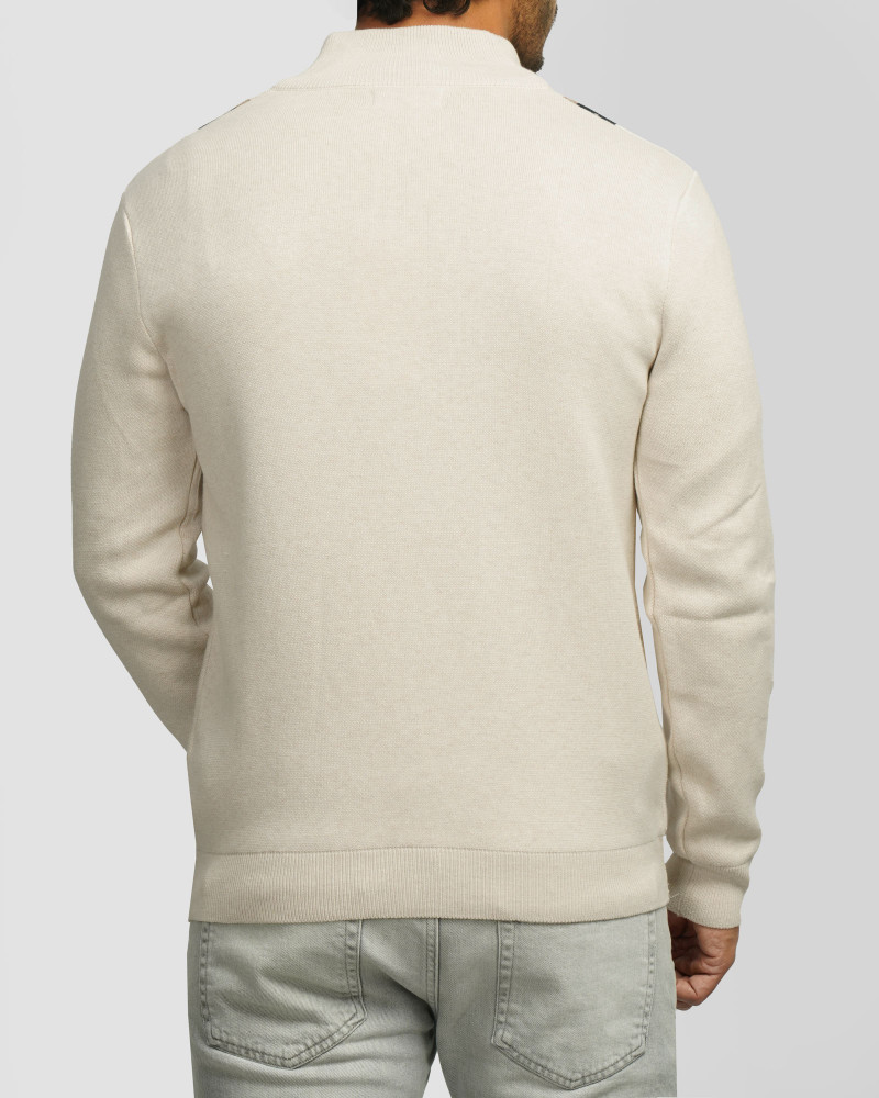 سویشرت بافت مردانه کرم 84476132