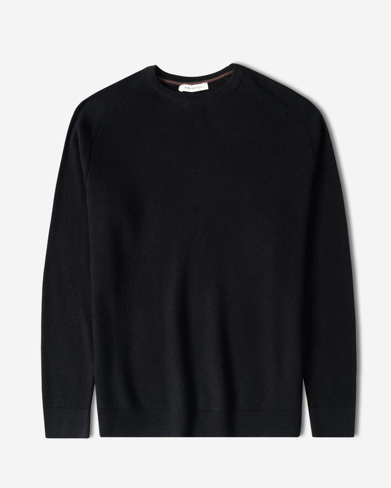 خرید و قیمت پلیور بافت یقه گرد مردانه سرمه ای 84442180