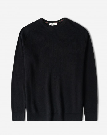 خرید و قیمت پلیور بافت یقه گرد مردانه سرمه ای 84442180