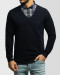خرید و قیمت پلیور یقه پیراهنی مردانه سرمه ای 24488150