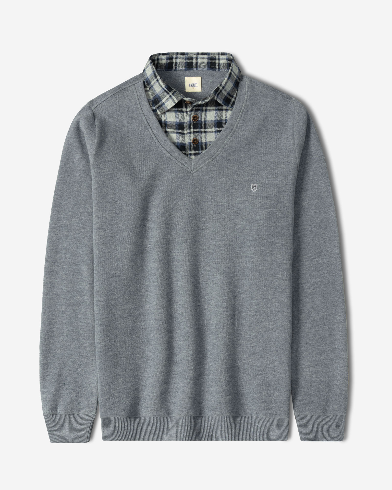 خرید و قیمت پلیور یقه پیراهنی مردانه آبی 24488148