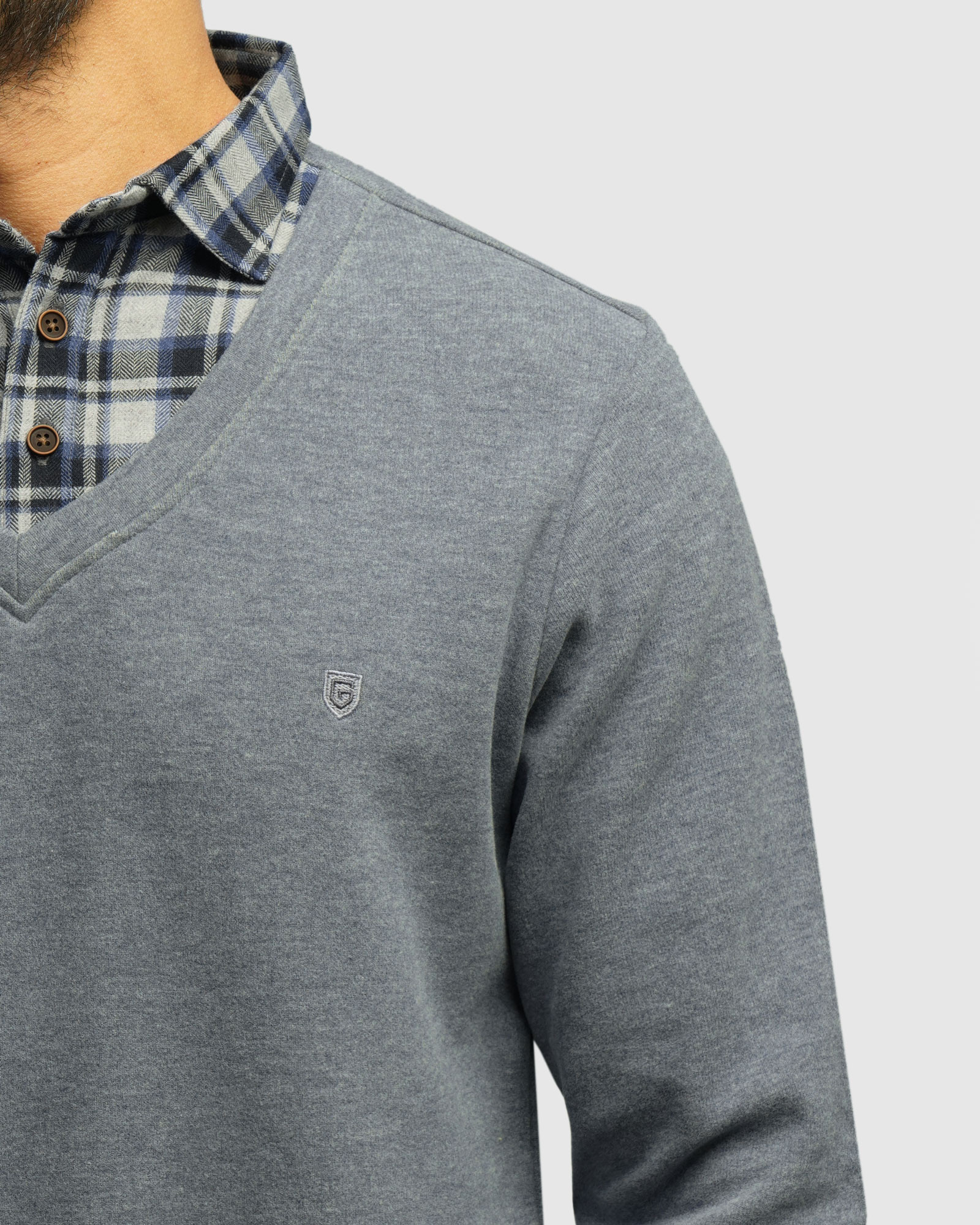 خرید و قیمت پلیور یقه پیراهنی مردانه آبی 24488148