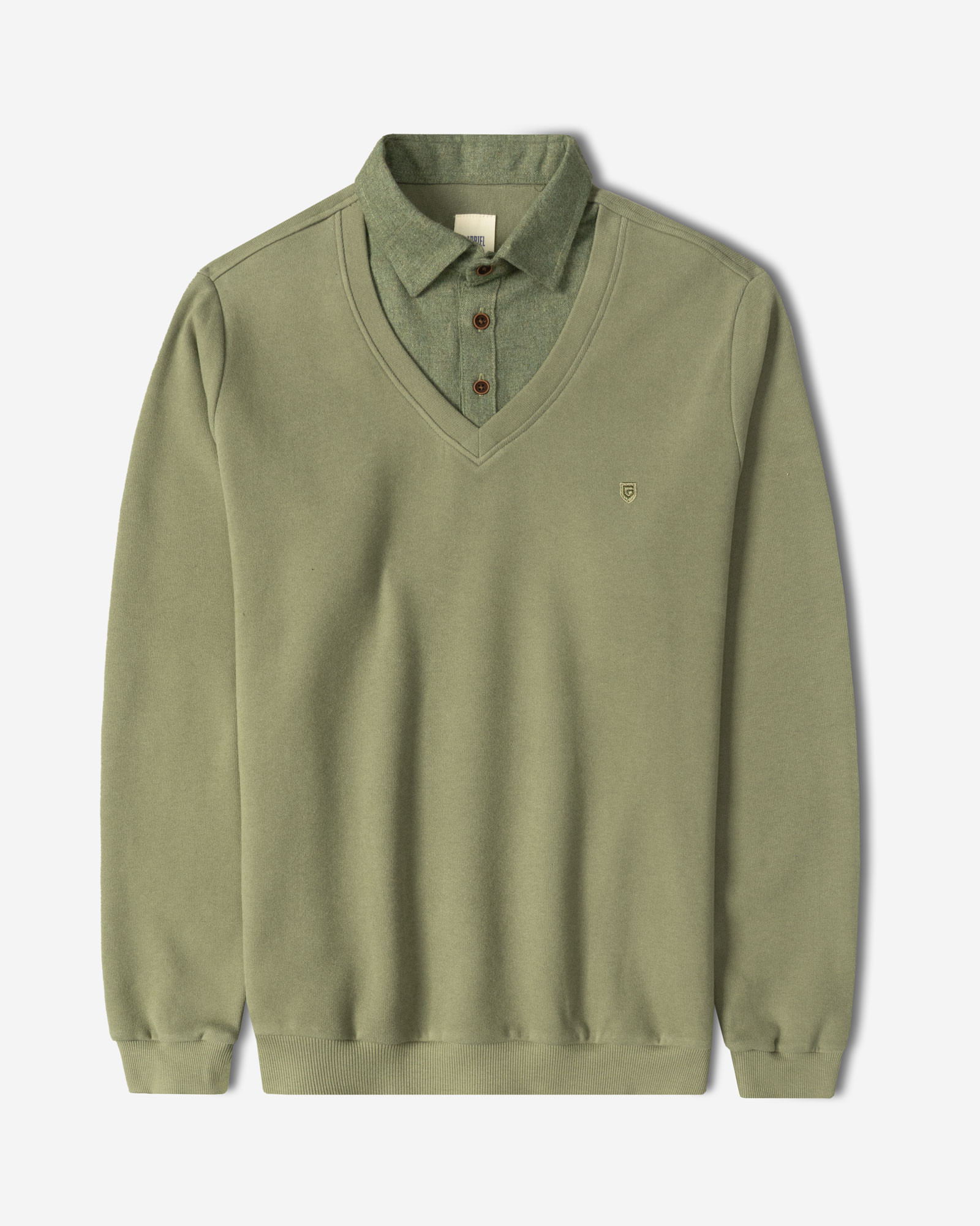 خرید و قیمت پلیور یقه پیراهنی مردانه سبز 24488147