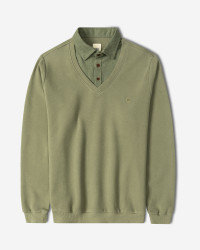 خرید و قیمت پلیور یقه پیراهنی مردانه سبز 24488147