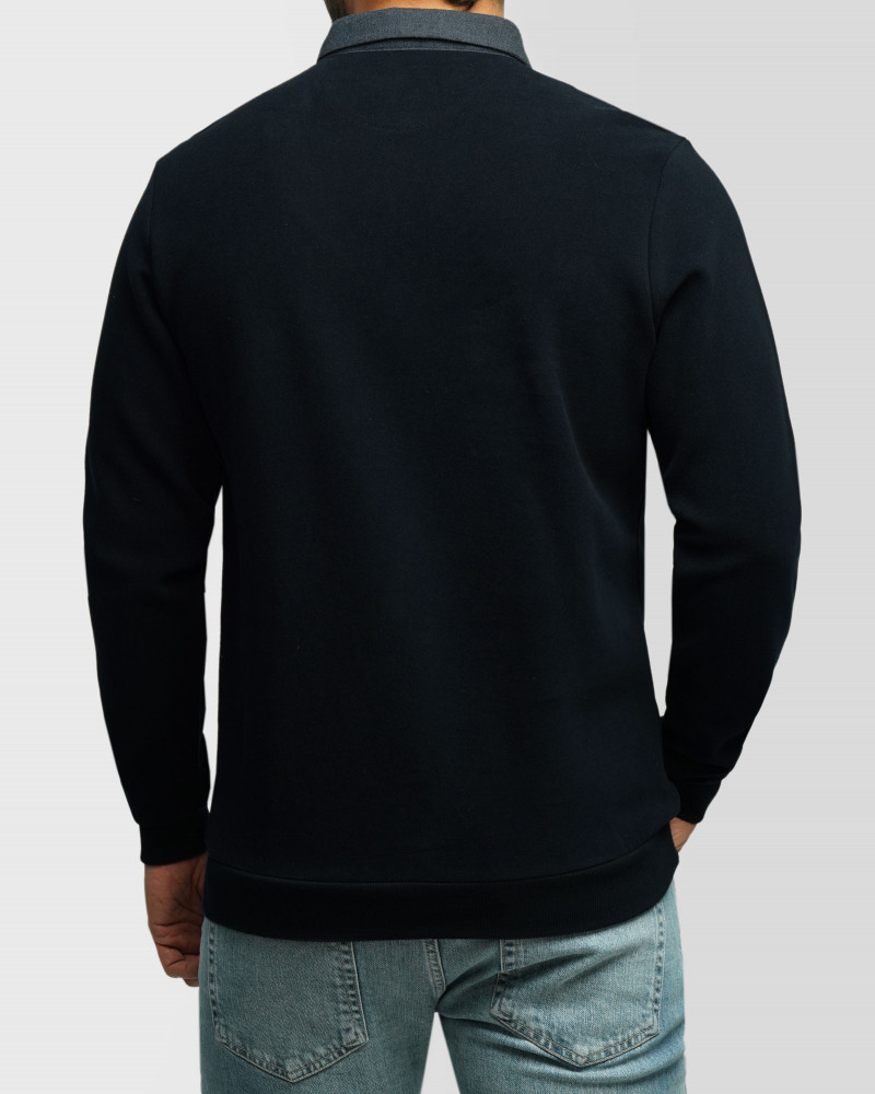 خرید و قیمت پلیور یقه پیراهنی مردانه سرمه ای تیره 24488147