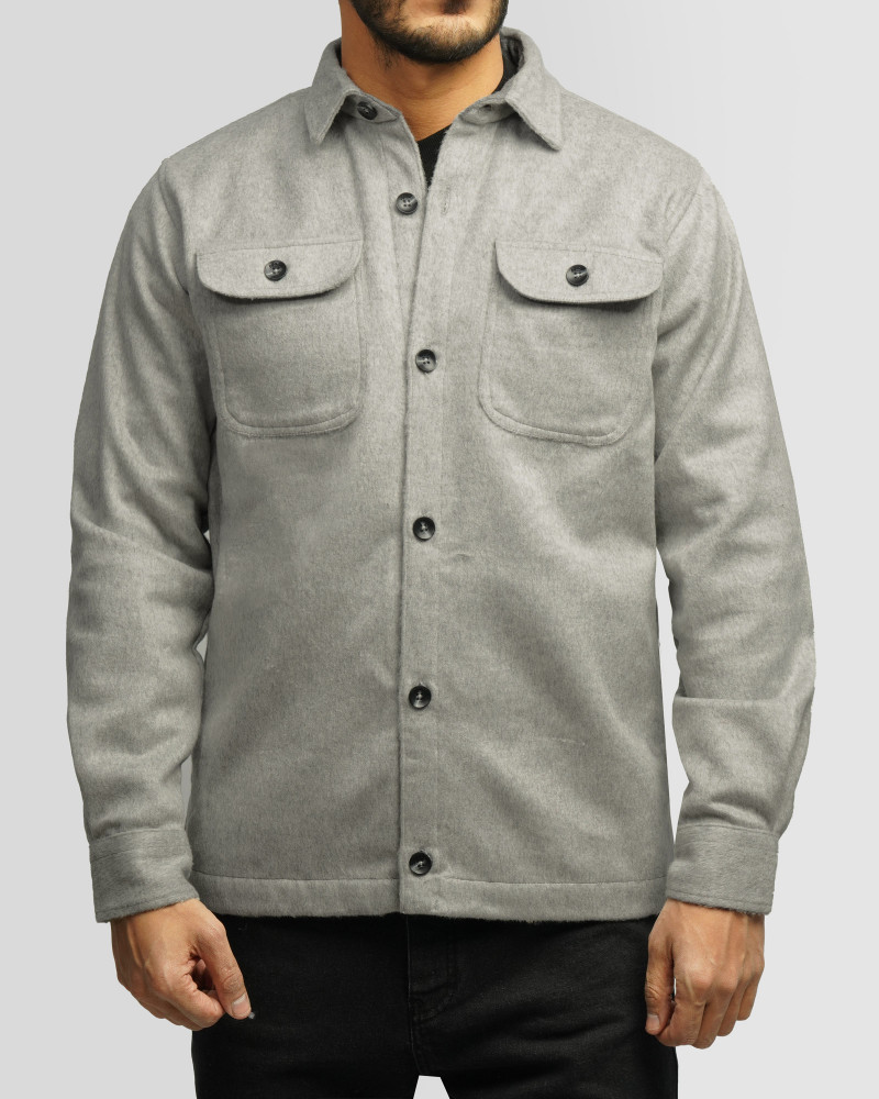 خرید و قیمت پیراهن ضخیم مردانه طوسی 24452338