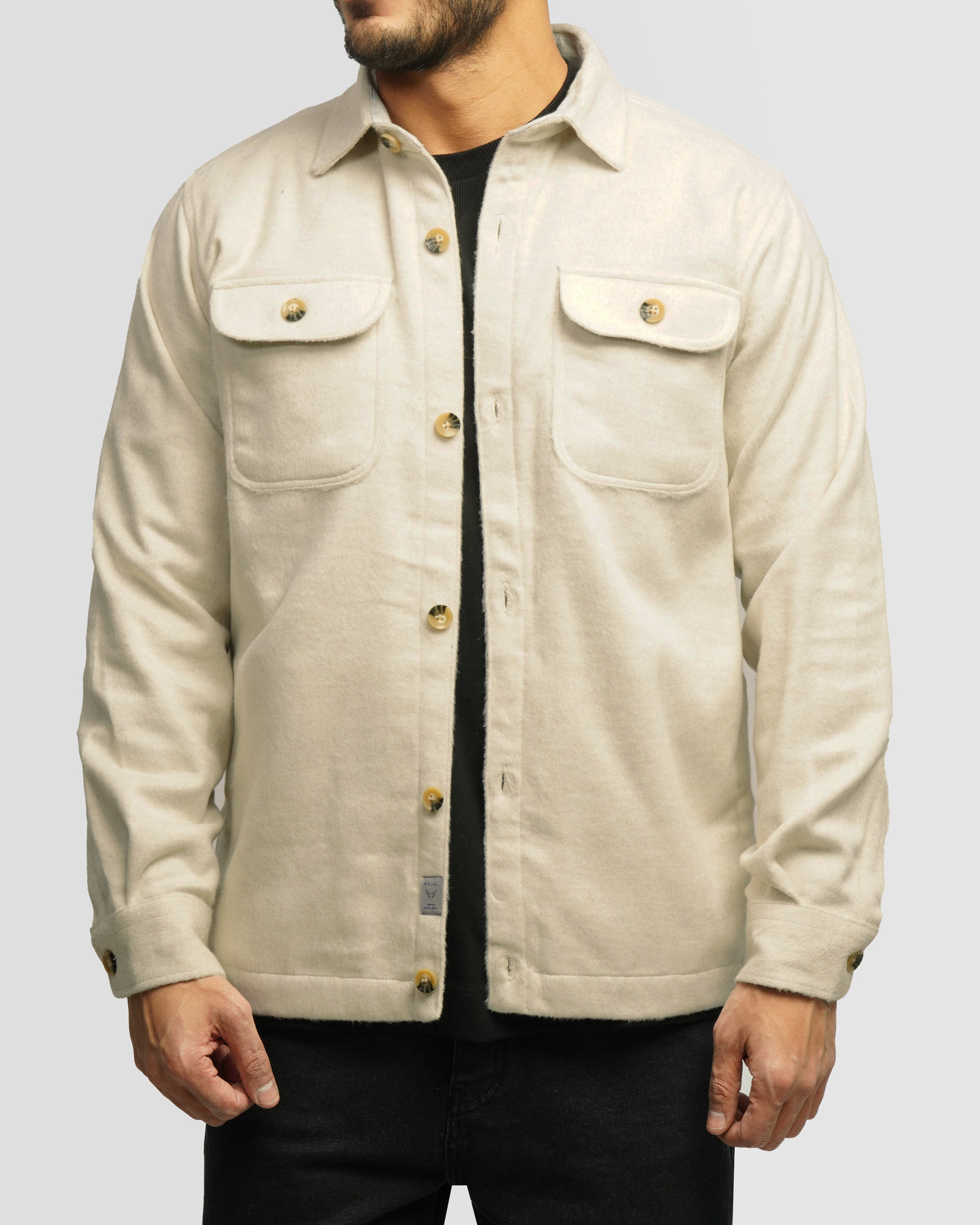 خرید و قیمت پیراهن ضخیم مردانه کرم 24452338