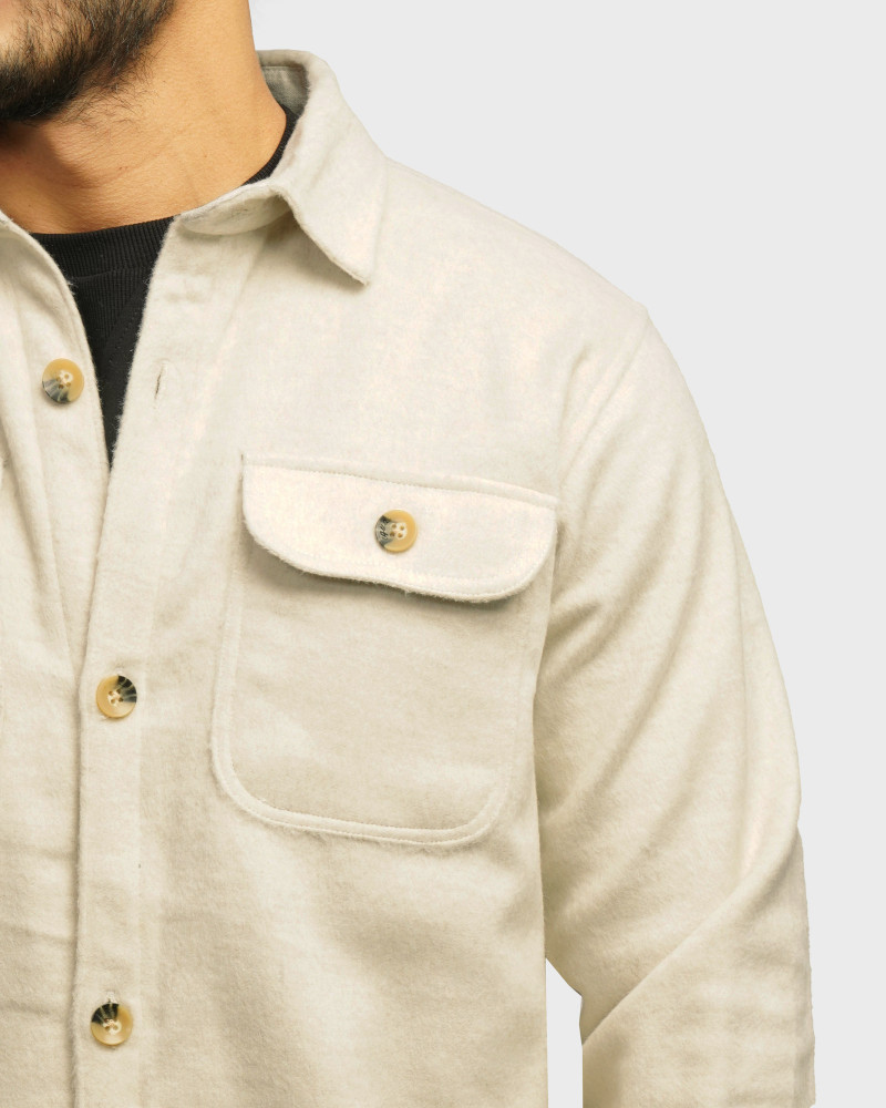 خرید و قیمت پیراهن ضخیم مردانه کرم 24452338