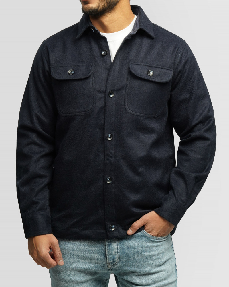 خرید و قیمت پیراهن ضخیم مردانه سرمه ای 24452338