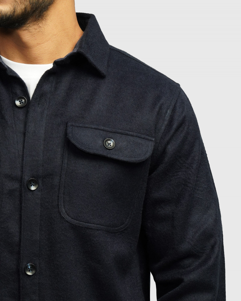 خرید و قیمت پیراهن ضخیم مردانه سرمه ای 24452338