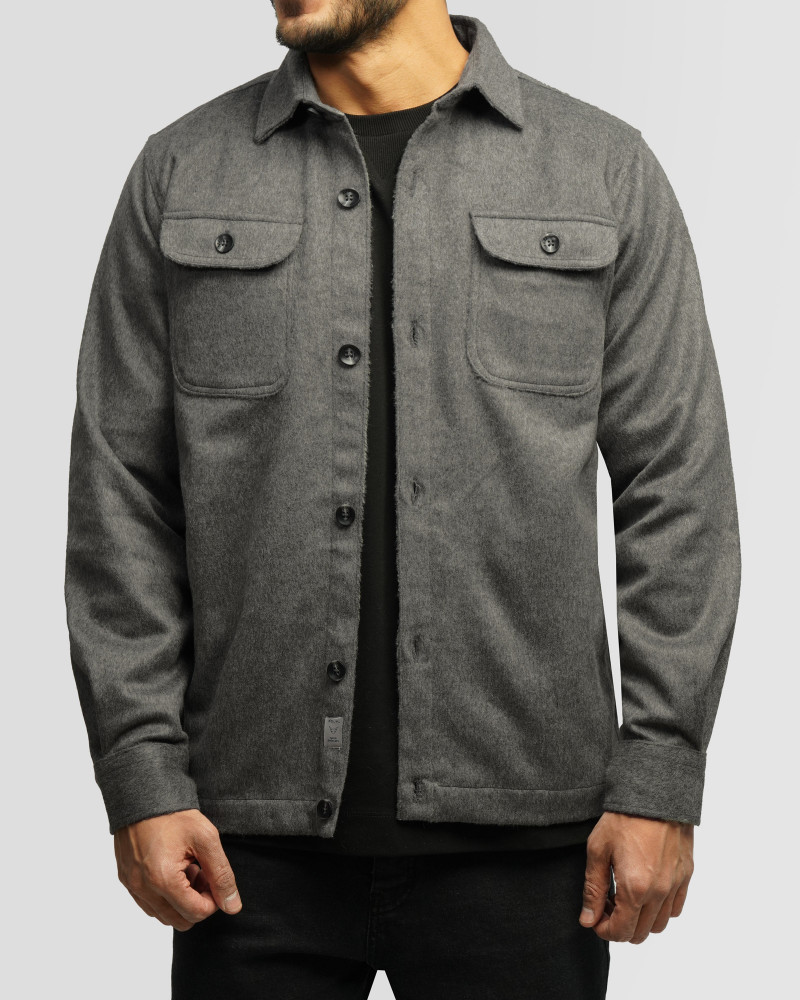 خرید و قیمت پیراهن ضخیم مردانه خاکستری 24452338