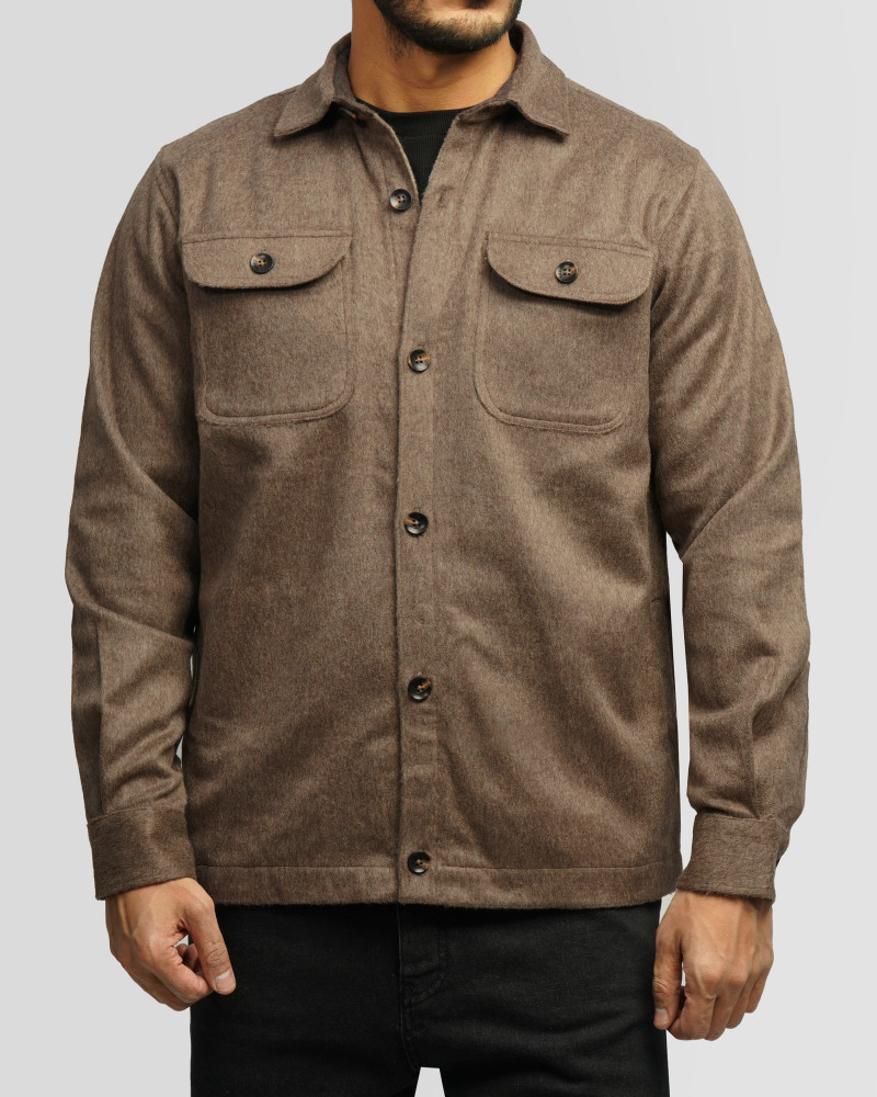 خرید و قیمت پیراهن ضخیم مردانه قهوه ای 24452338