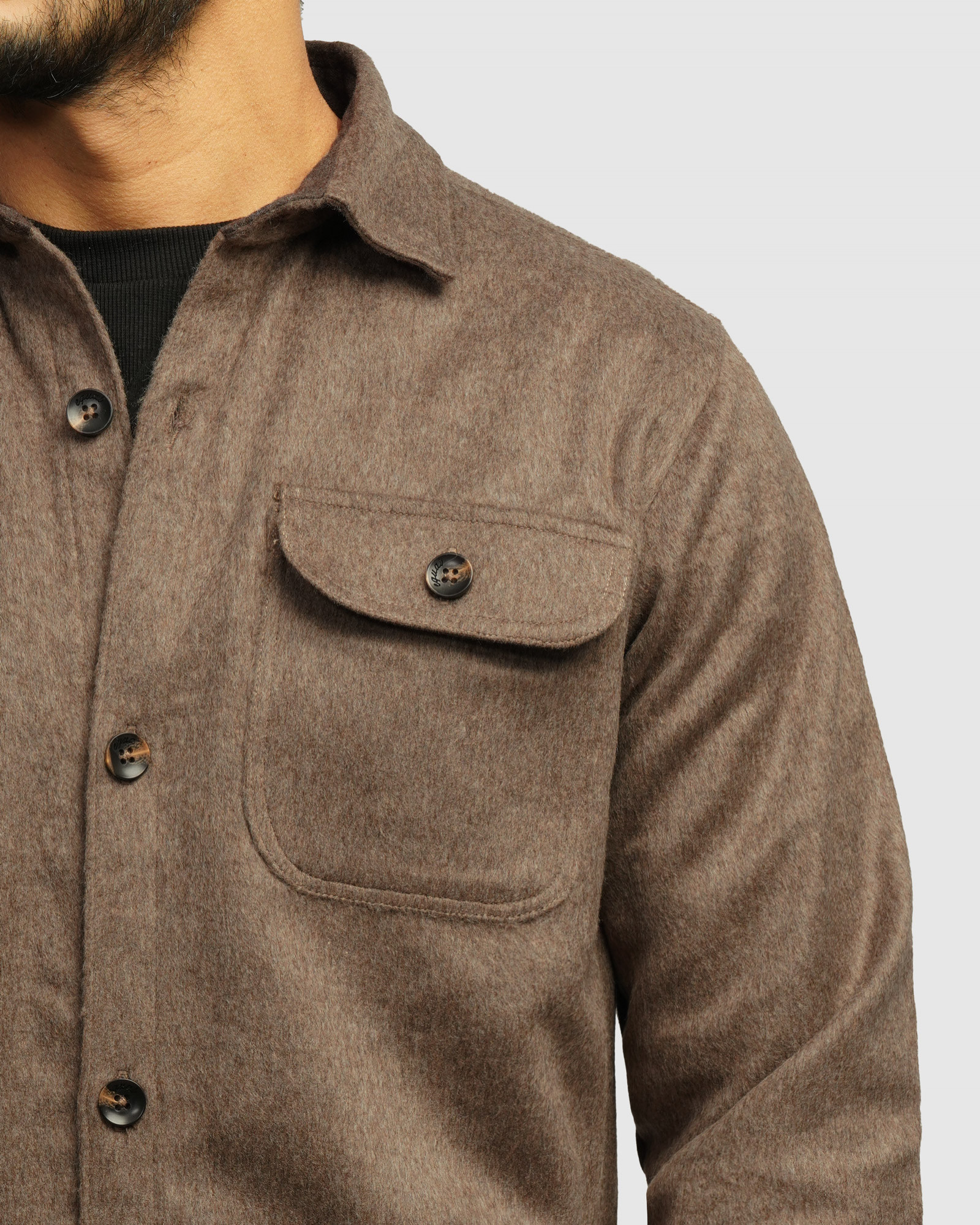 خرید و قیمت پیراهن ضخیم مردانه قهوه ای 24452338