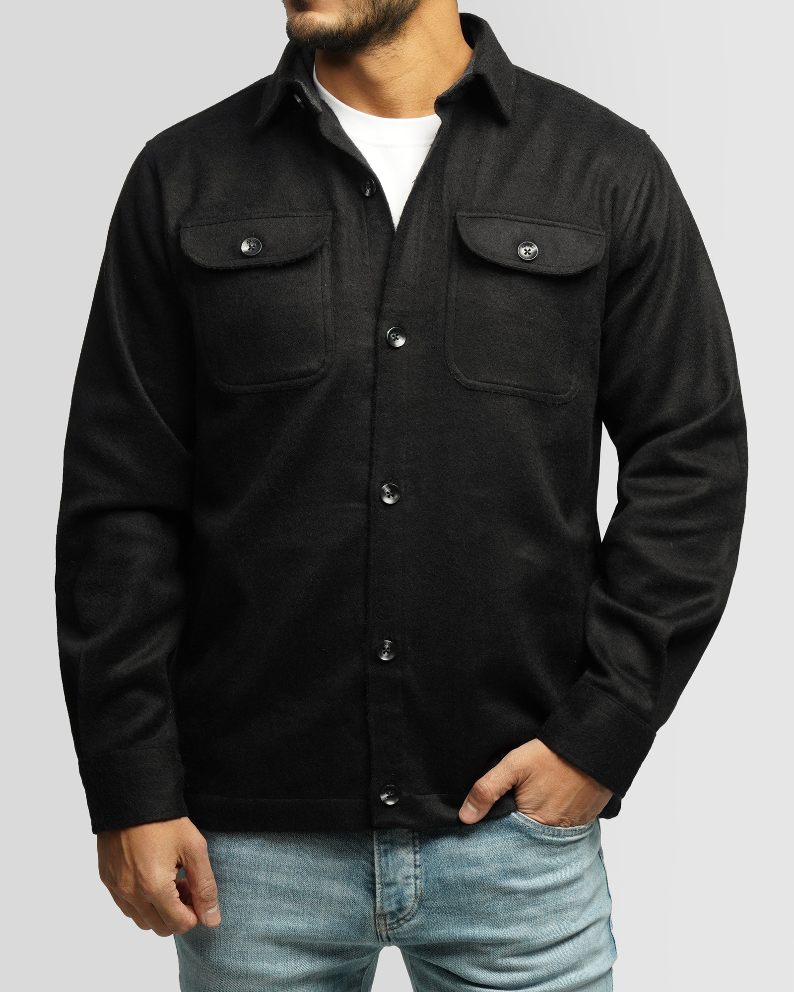 خرید و قیمت پیراهن ضخیم مردانه مشکی 24452338