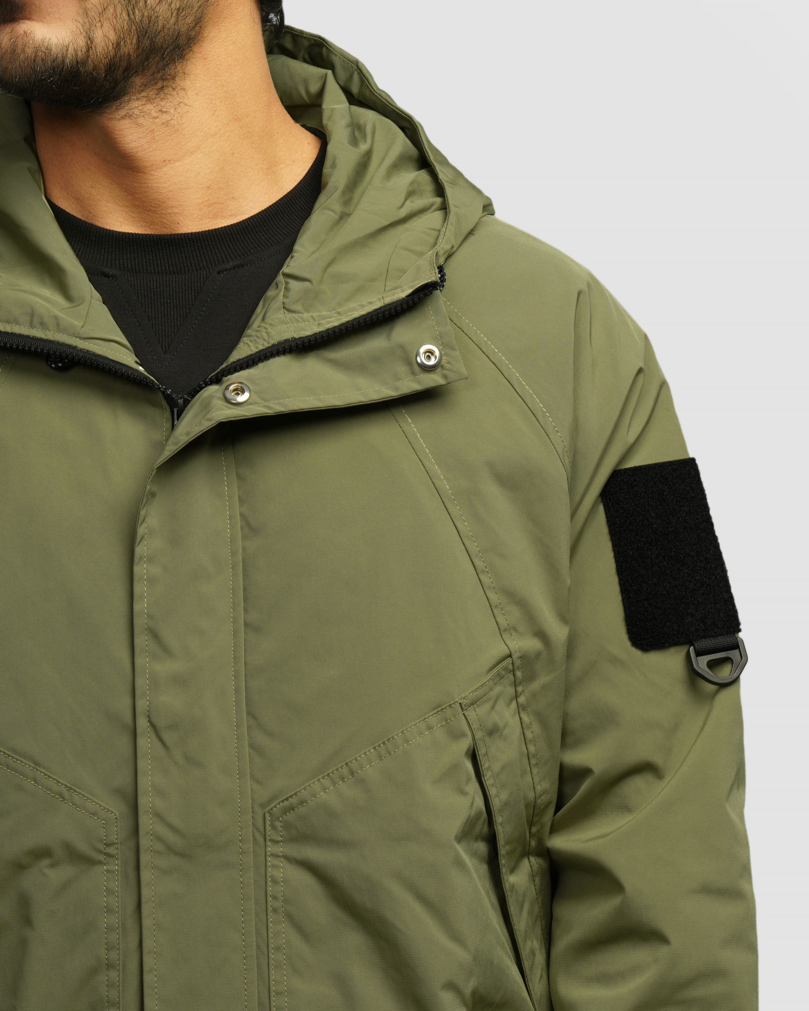 سویشرت شمعی کلاه دار مردانه سبز 24449184