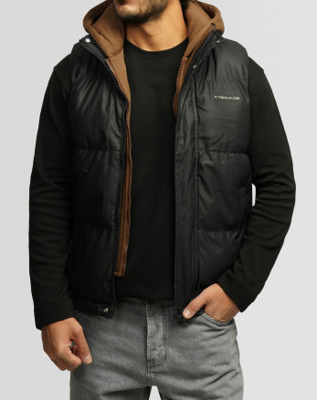 خرید و قیمت پافر مردانه کلاه دار مشکی 24453189