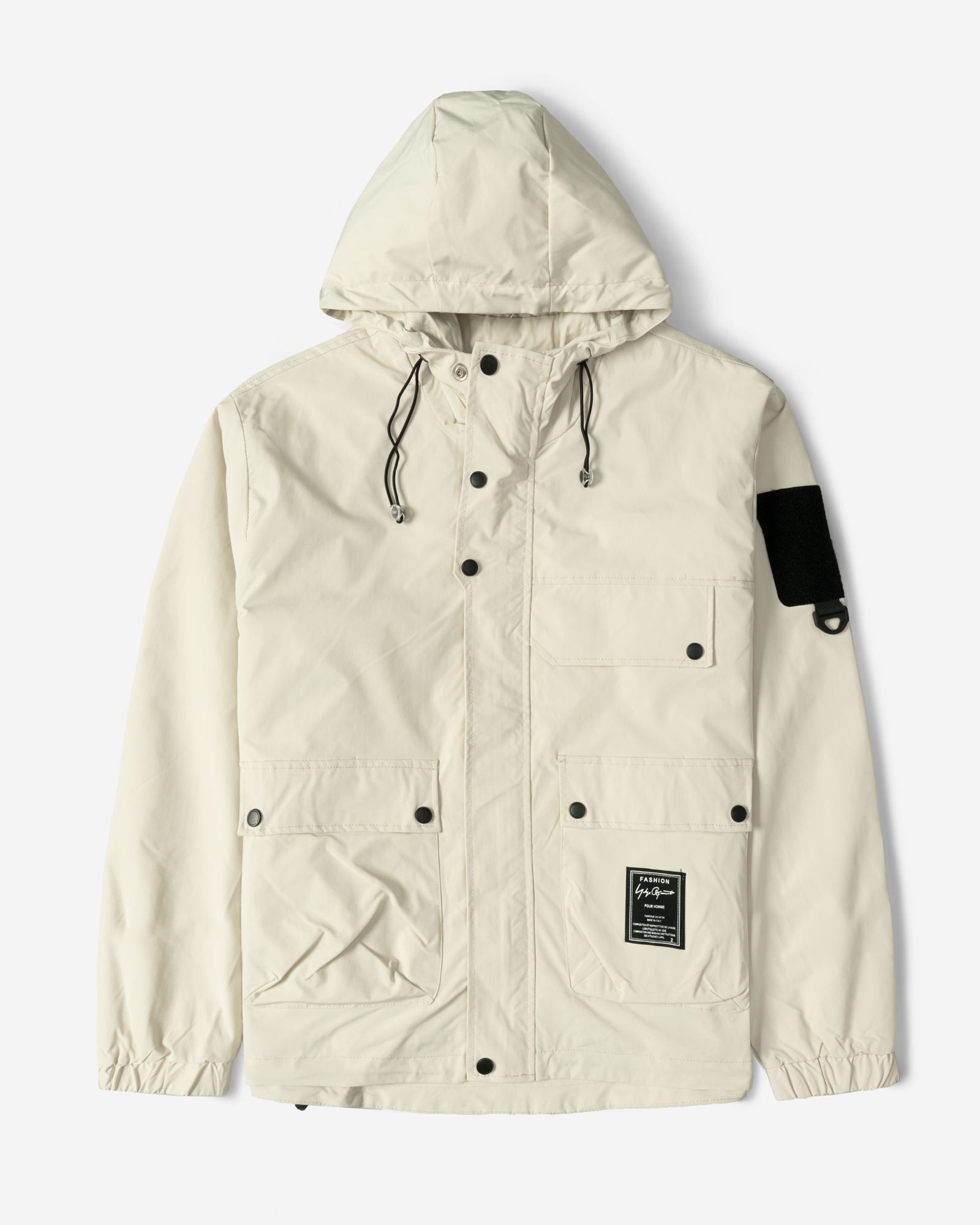 سویشرت شمعی کلاه دار مردانه کرم 24349161