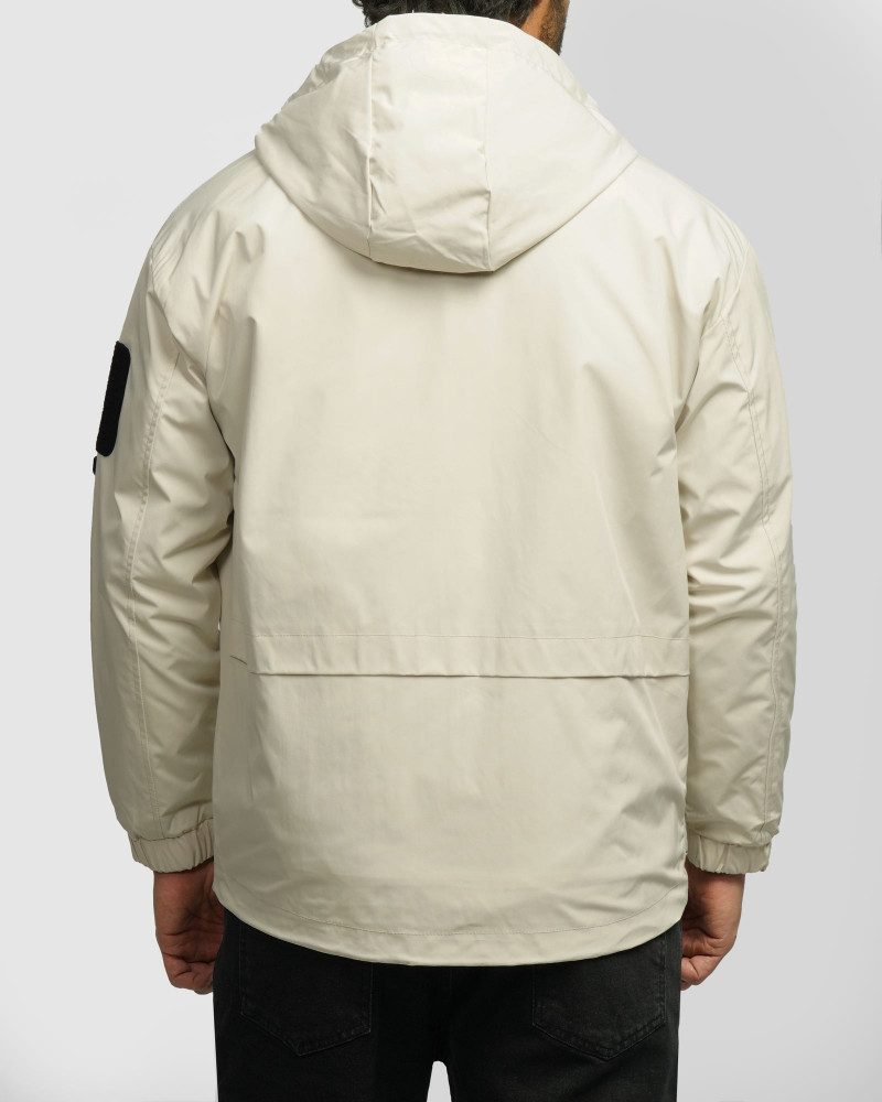 سویشرت شمعی کلاه دار مردانه کرم 24349161