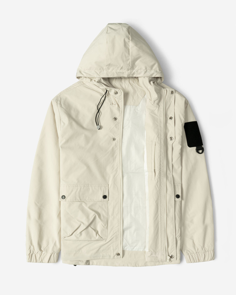 سویشرت شمعی کلاه دار مردانه کرم 24349161