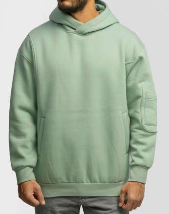 هودی کلاه دار ساده مردانه سبز روشن 24371269