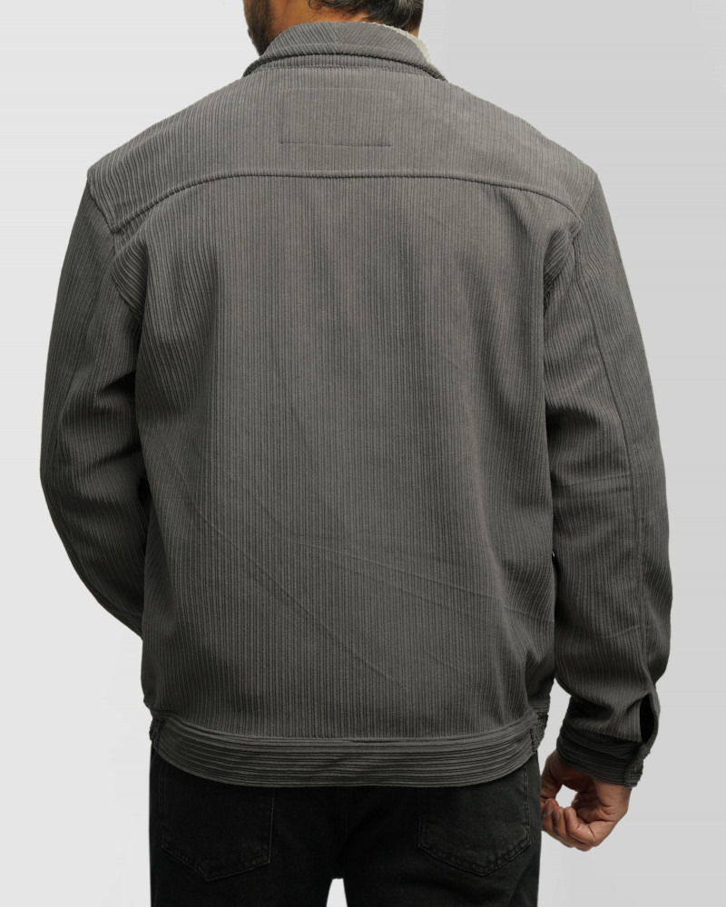 سویشرت مخمل مردانه خاکستری 24413275