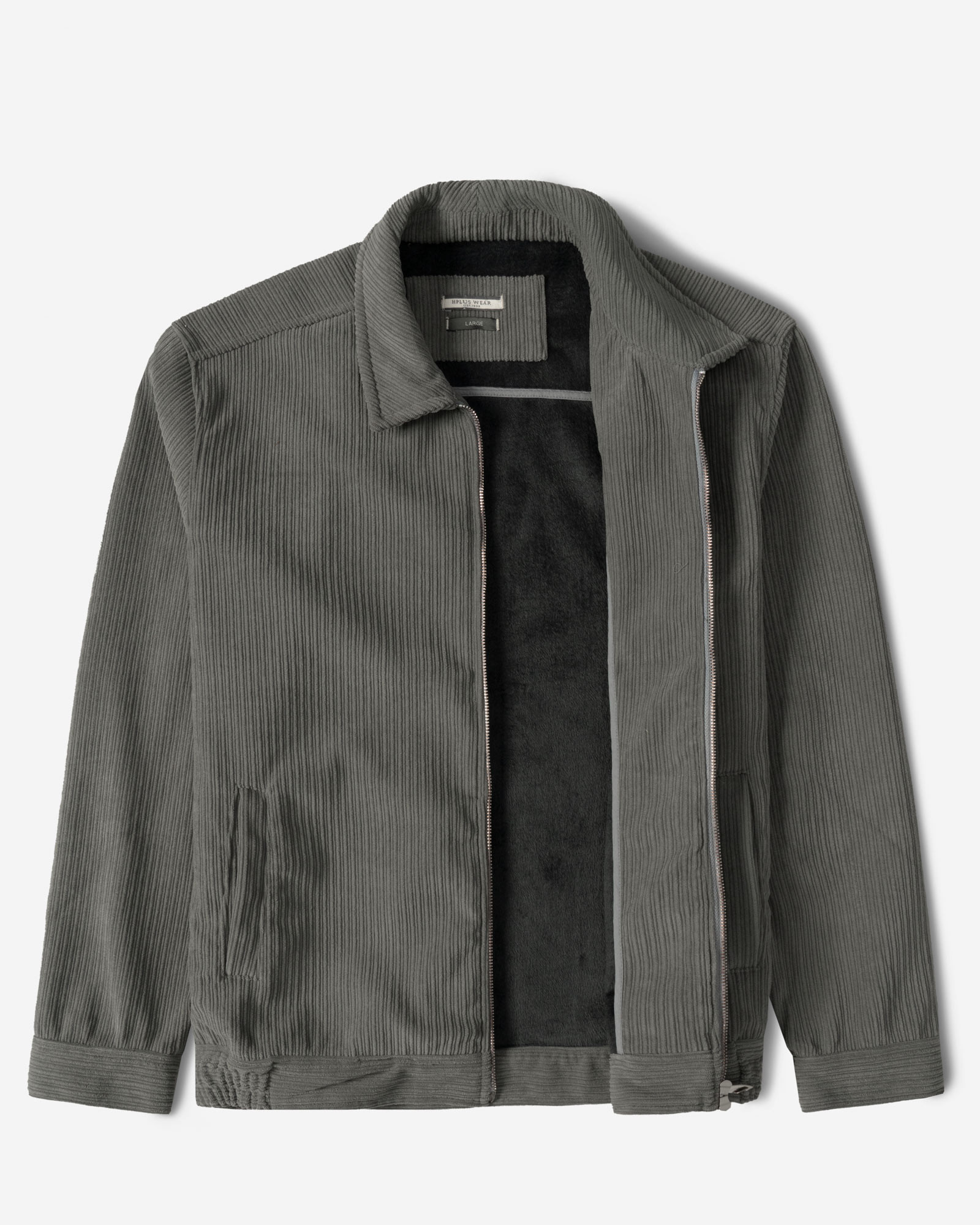 سویشرت مخمل مردانه خاکستری 24413275