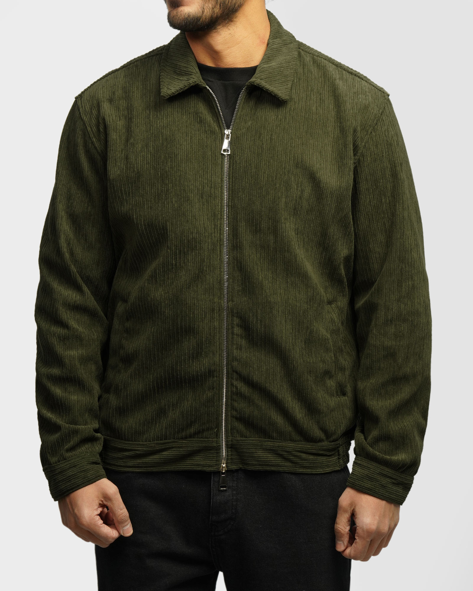 سویشرت مخمل مردانه سبز 24413275