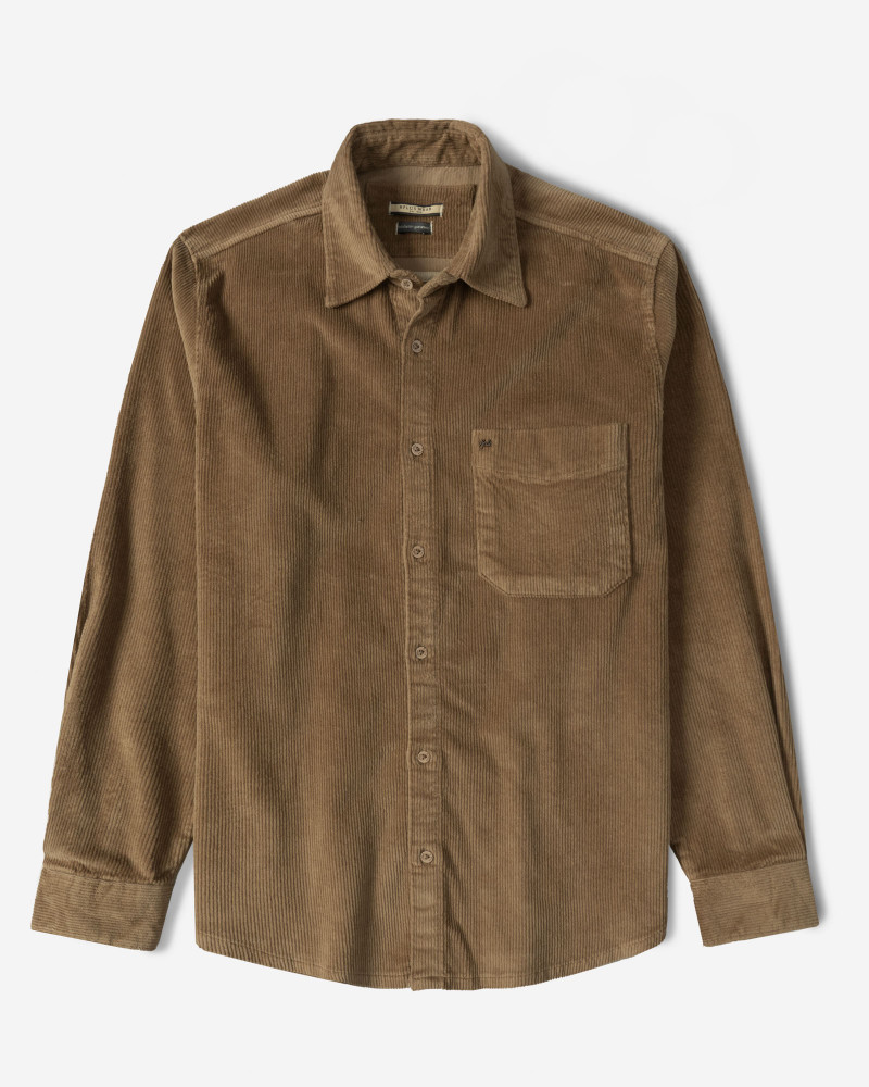 پیراهن مخمل کبریتی مردانه قهوه ای روشن 24452339