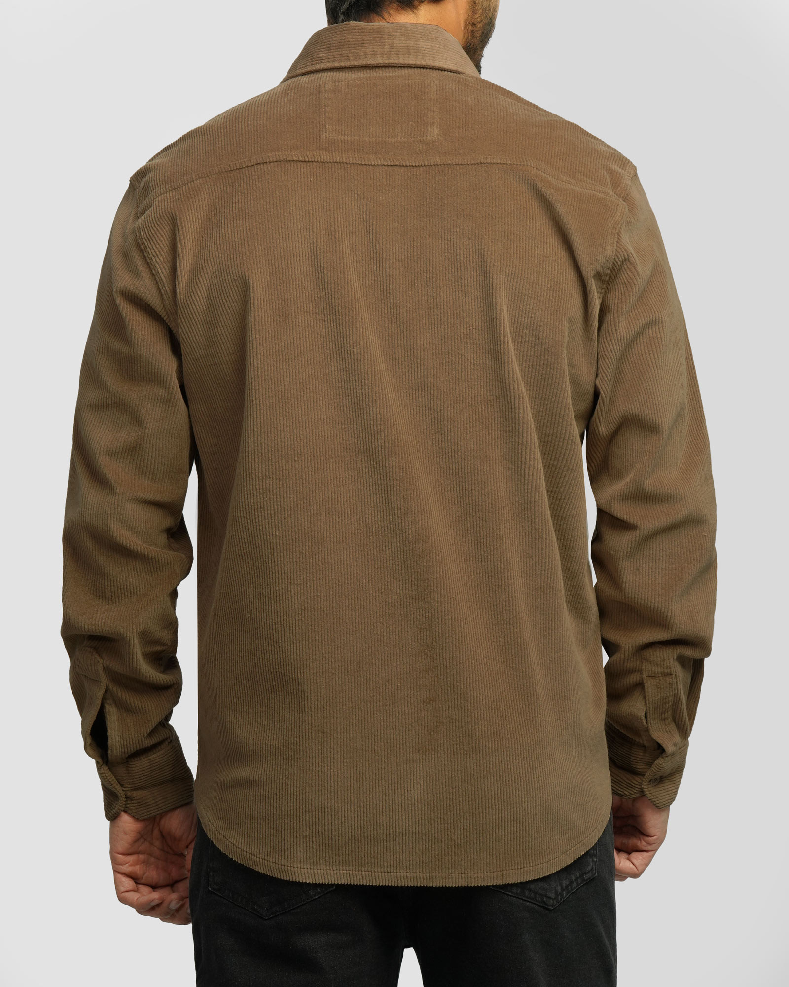 پیراهن مخمل کبریتی مردانه قهوه ای روشن 24452339