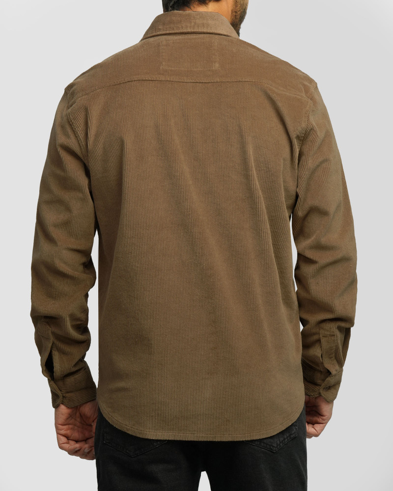 پیراهن مخمل کبریتی مردانه قهوه ای روشن 24452339