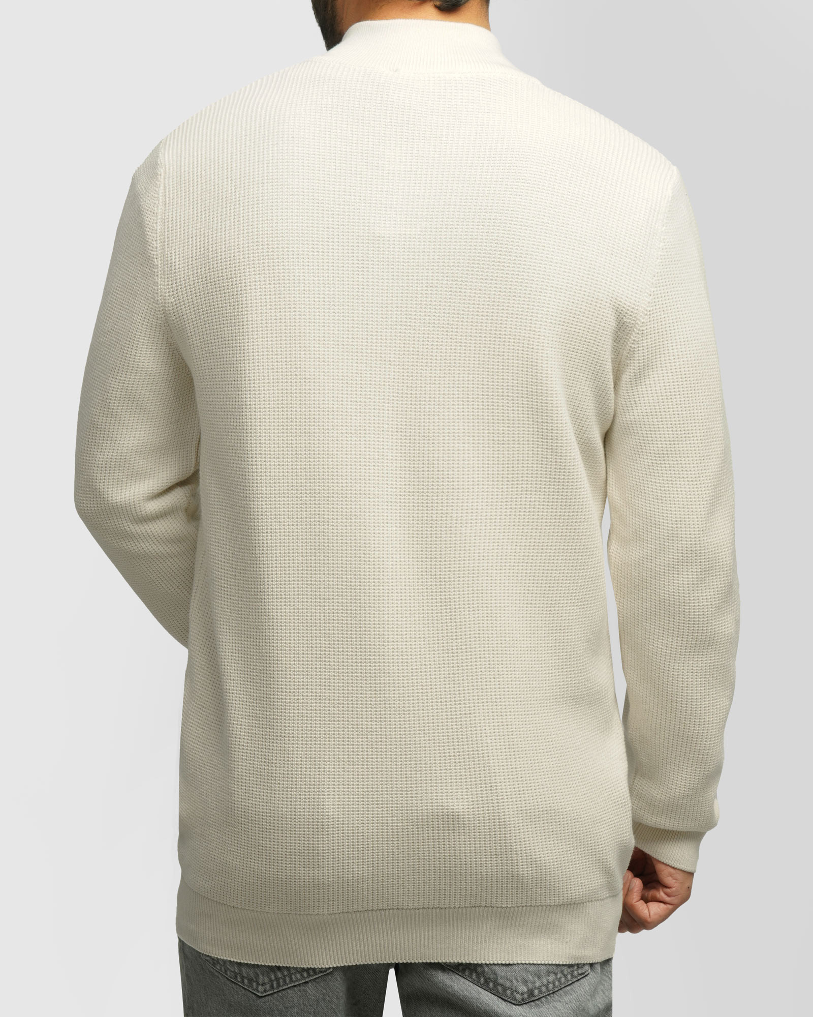 سویشرت بافت مردانه کرم روشن 24376127