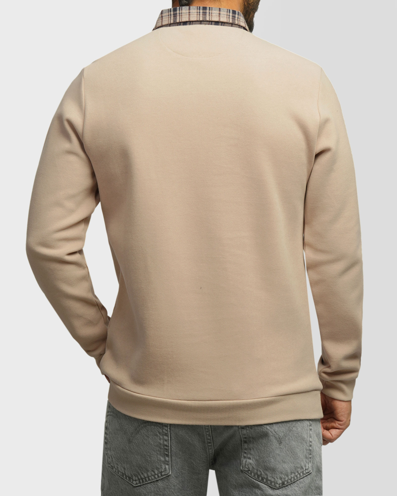 خرید و قیمت پلیور یقه پیراهنی مردانه کرم 24488149