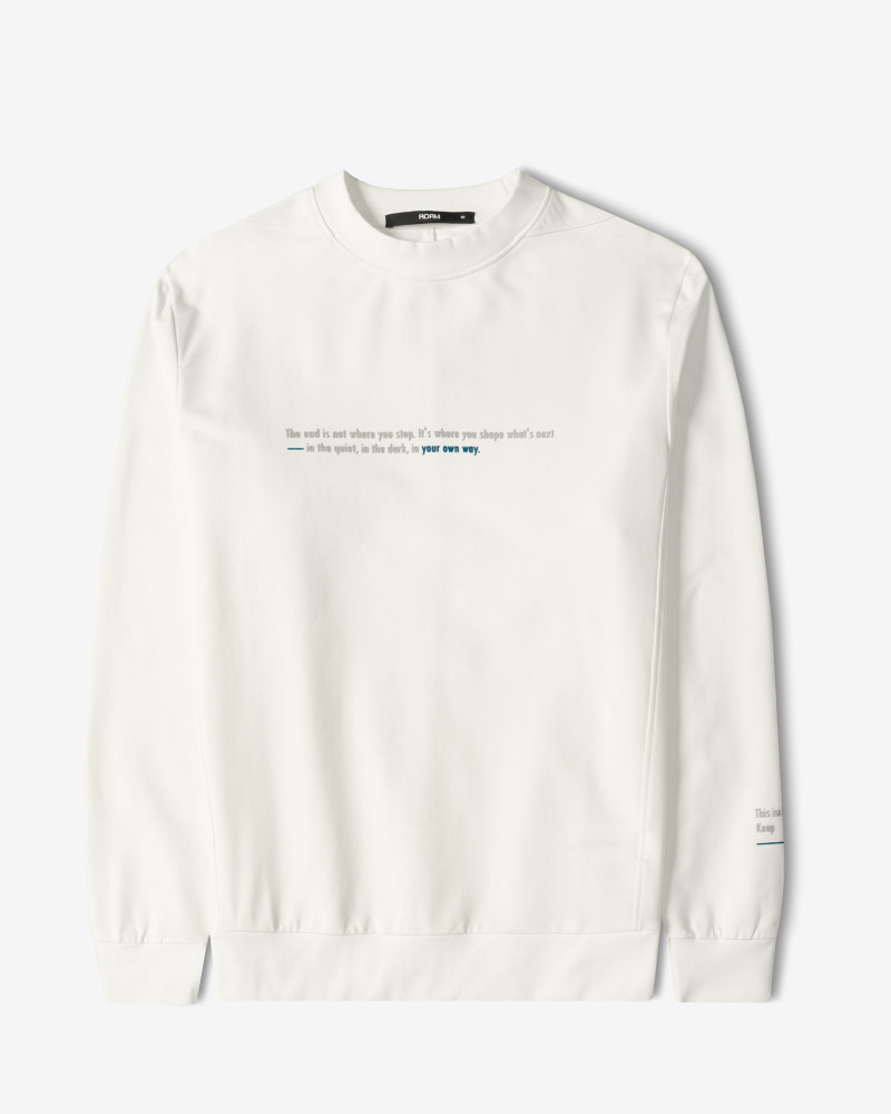 خرید و قیمت تیشرت آستین بلند یقه گرد مردانه سفید 24428154