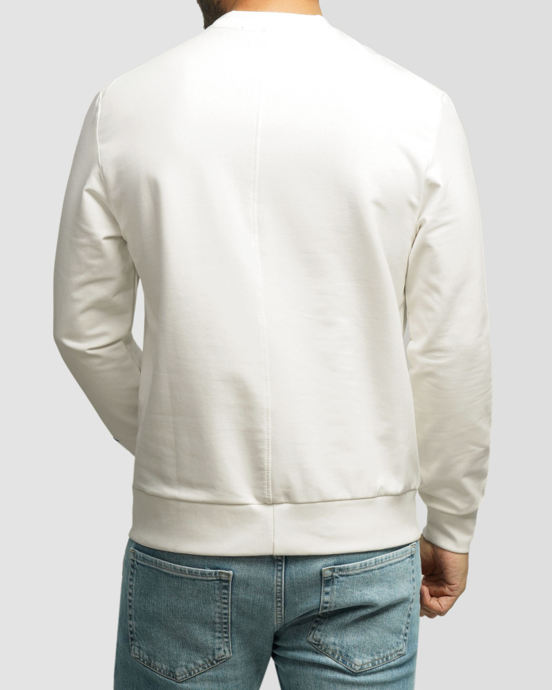 خرید و قیمت تیشرت آستین بلند یقه گرد مردانه سفید 24428154