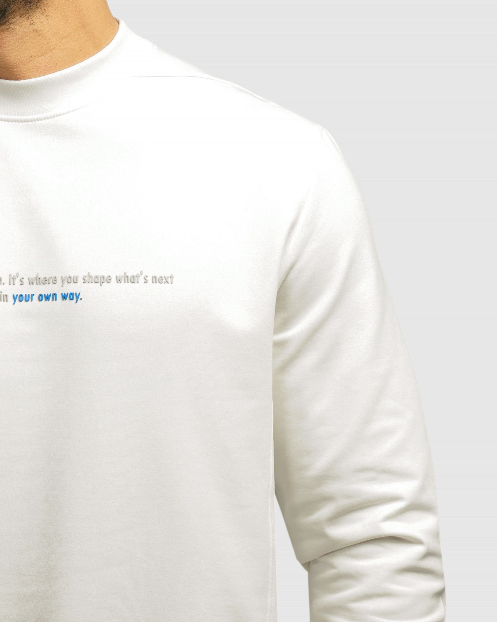 خرید و قیمت تیشرت آستین بلند یقه گرد مردانه سفید 24428154