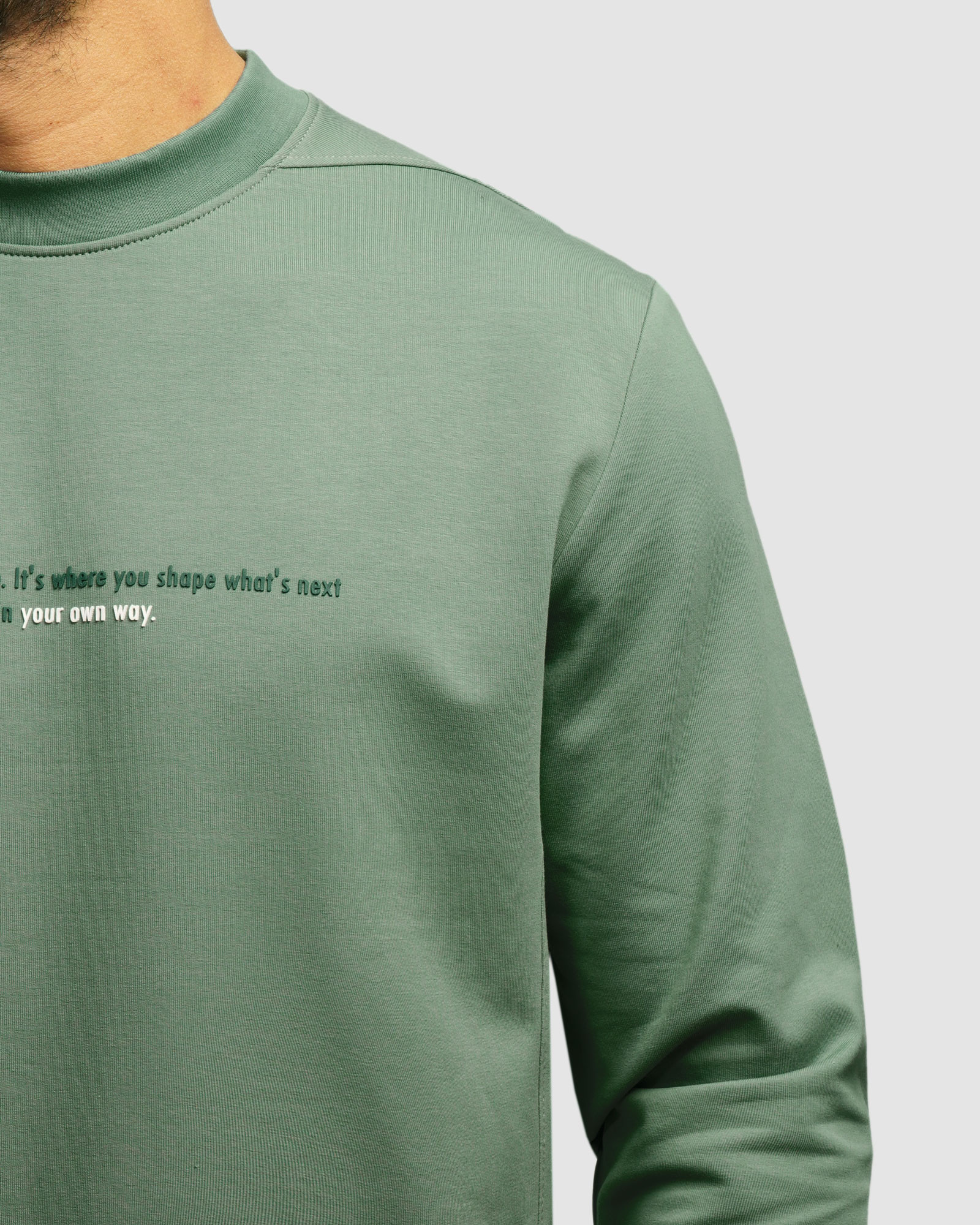 خرید و قیمت تیشرت آستین بلند یقه گرد مردانه سبز 24428154