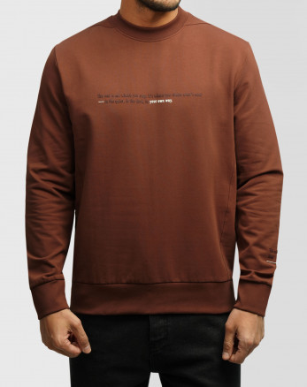 خرید و قیمت تیشرت آستین بلند یقه گرد مردانه قهوه ای 24428154