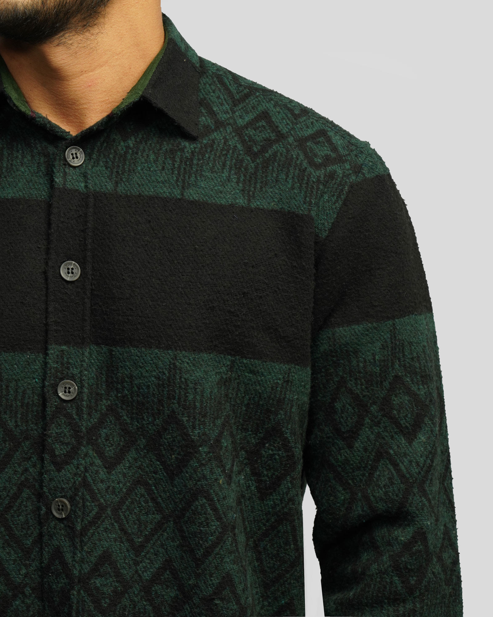 پیراهن ضخیم مردانه سبز 24452326