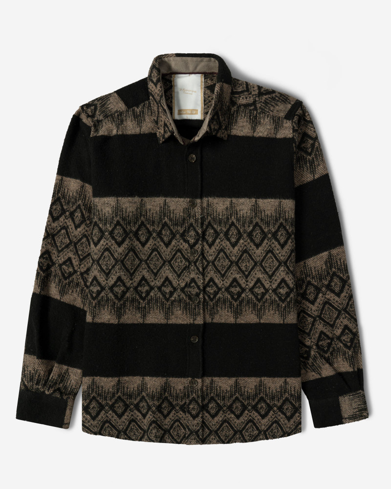 پیراهن ضخیم مردانه قهوه ای 24452326