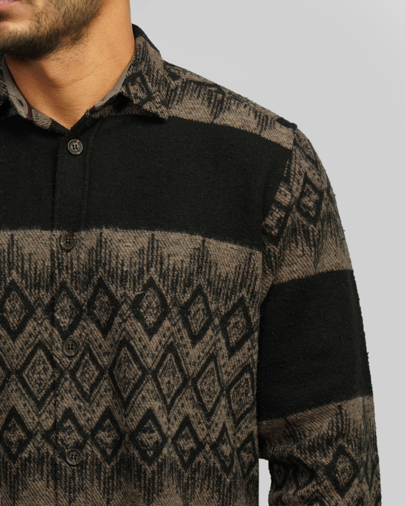 پیراهن ضخیم مردانه قهوه ای 24452326