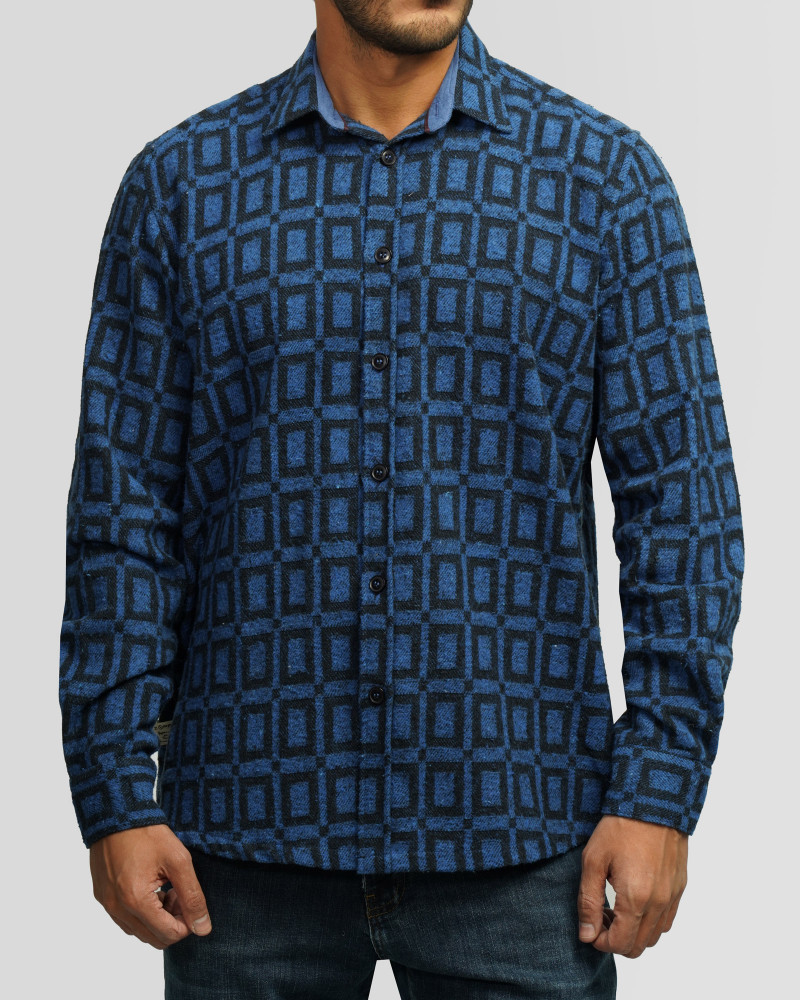 خرید و قیمت پیراهن ضخیم مردانه آبی 24452313