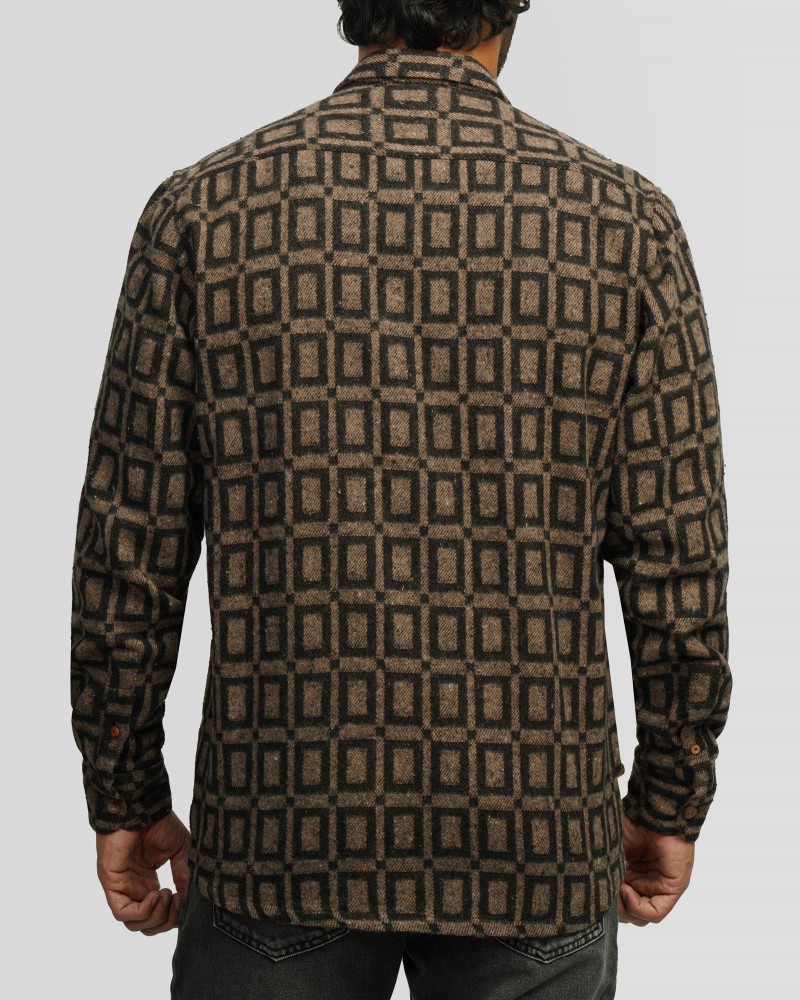 خرید و قیمت پیراهن ضخیم مردانه قهوه ای 24452313