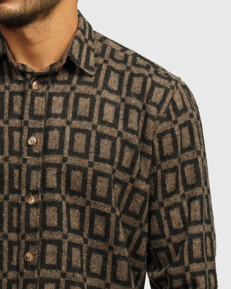 خرید و قیمت پیراهن ضخیم مردانه قهوه ای 24452313