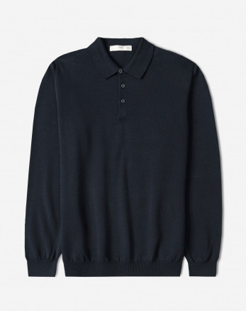 خرید و قیمت پولوشرت آستین بلند مردانه سرمه ای 24486131