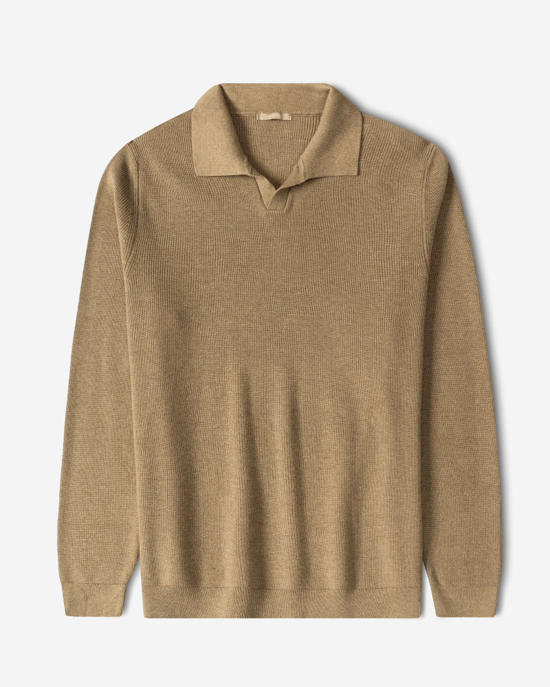 خرید و قیمت پولوشرت آستین بلند مردانه کرم 84486133